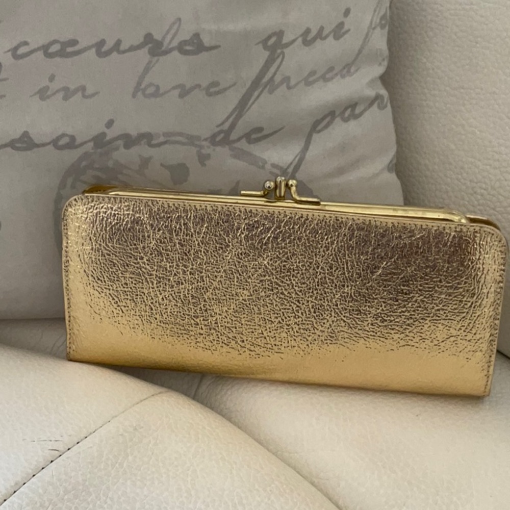 Vintage Gold Foil Baronet Wallet, never used